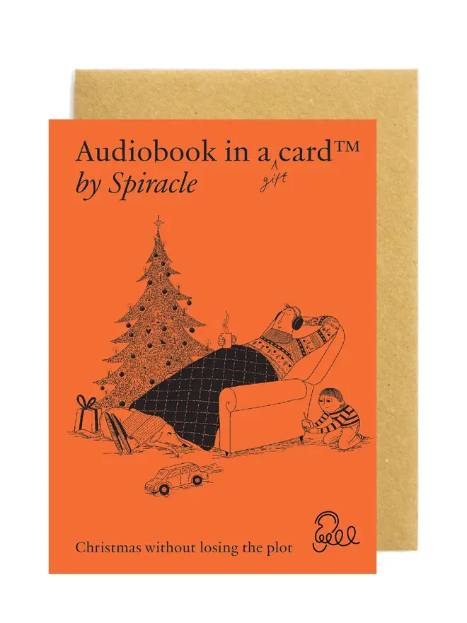 Christmas Choose Your Own Audiobook In A Card, against a white background. 