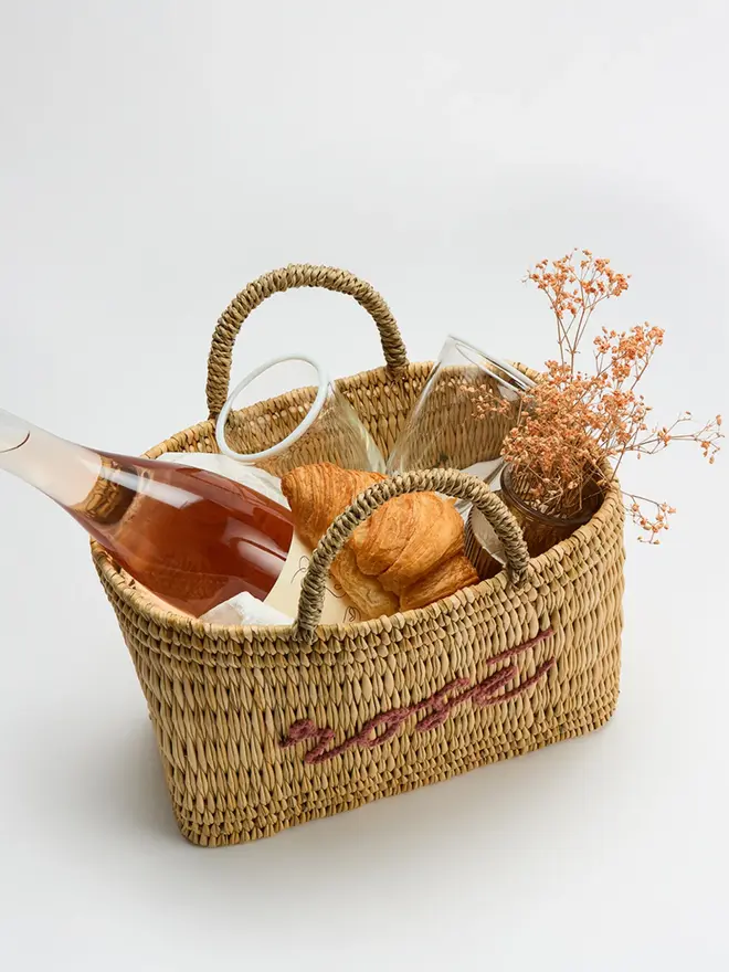 La Ponche Rosé Reed Basket