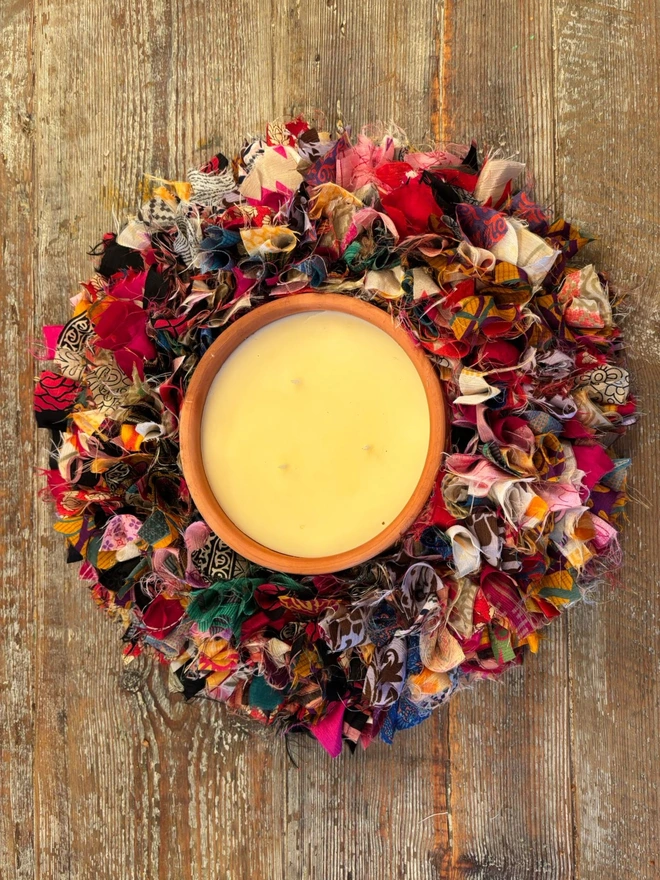 Sari Wreath around Candle