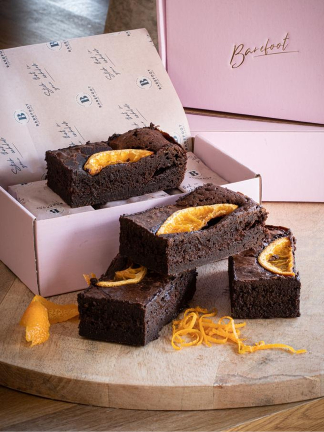 orange marmalade brownie box