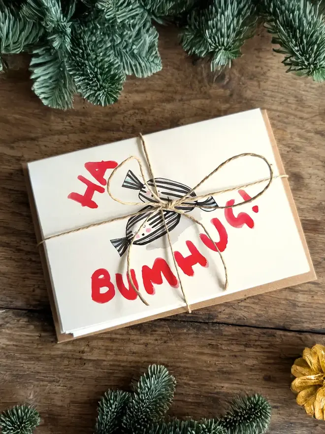 ha bumbug humorous Christmas card 