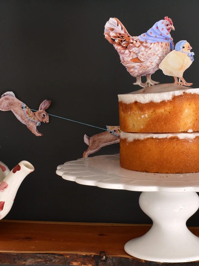 Chicken & Baby Chick Cake Topper