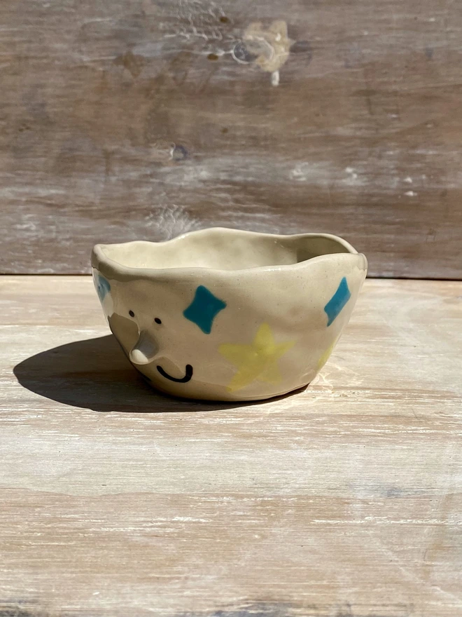 starry sky ceramic pot - side