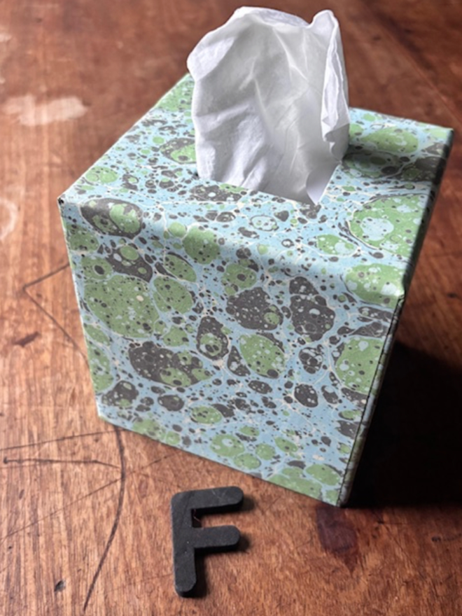 Tissue Box. A tissue box in F.