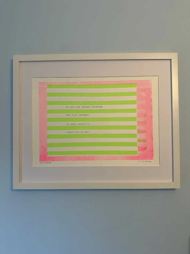 'Deadheading' A3 Screenprint Print Wall Art