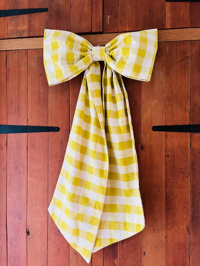 Oversized Jumbo Gingham Bow 