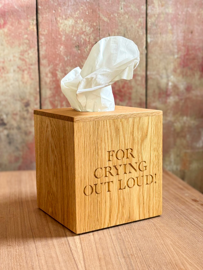For Crying Out Loud tissue box