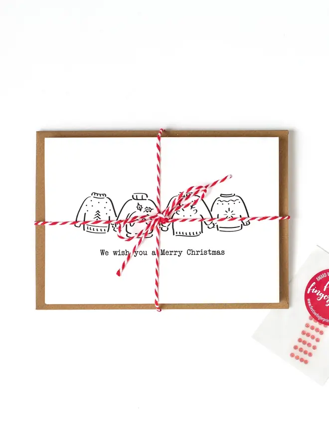christmas jumper card making kit