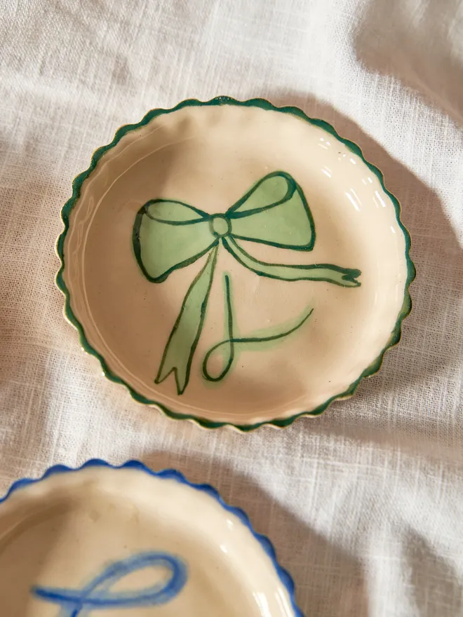 Personalised ceramic trinket dish
