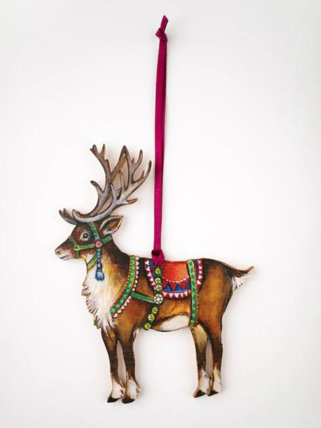 Christmas reindeer hanging decoration