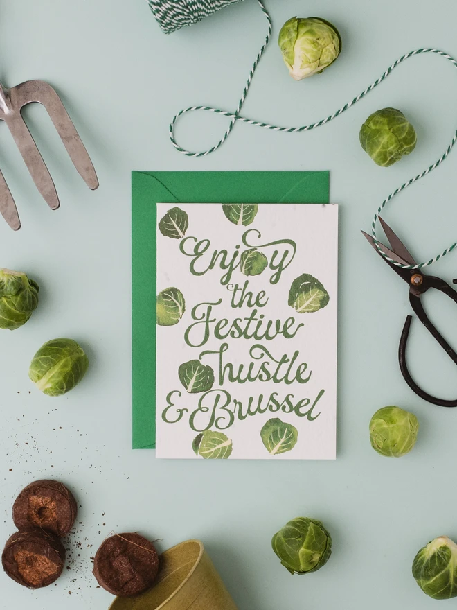 Hustle & Brussel Plantable Christmas Card