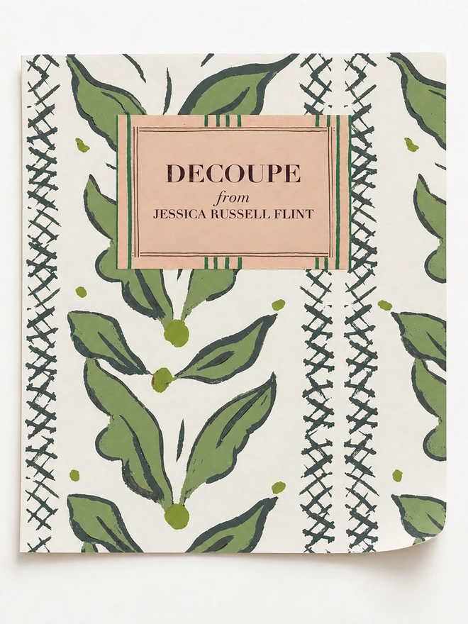 green leaf stripe wallpaper