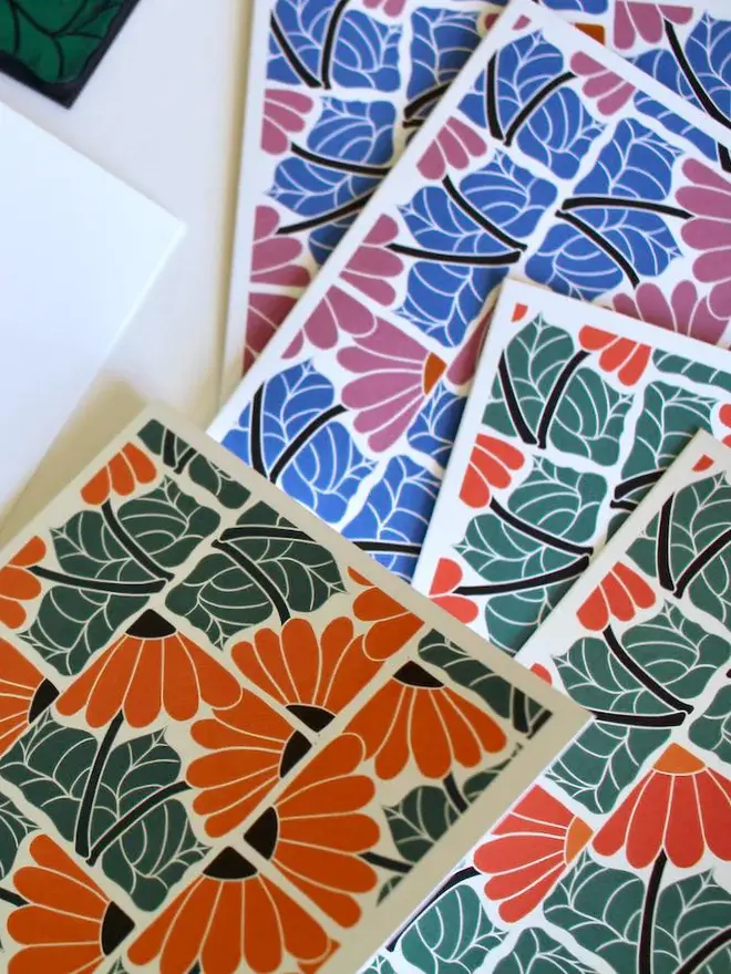 rudbeckia print flower notecards