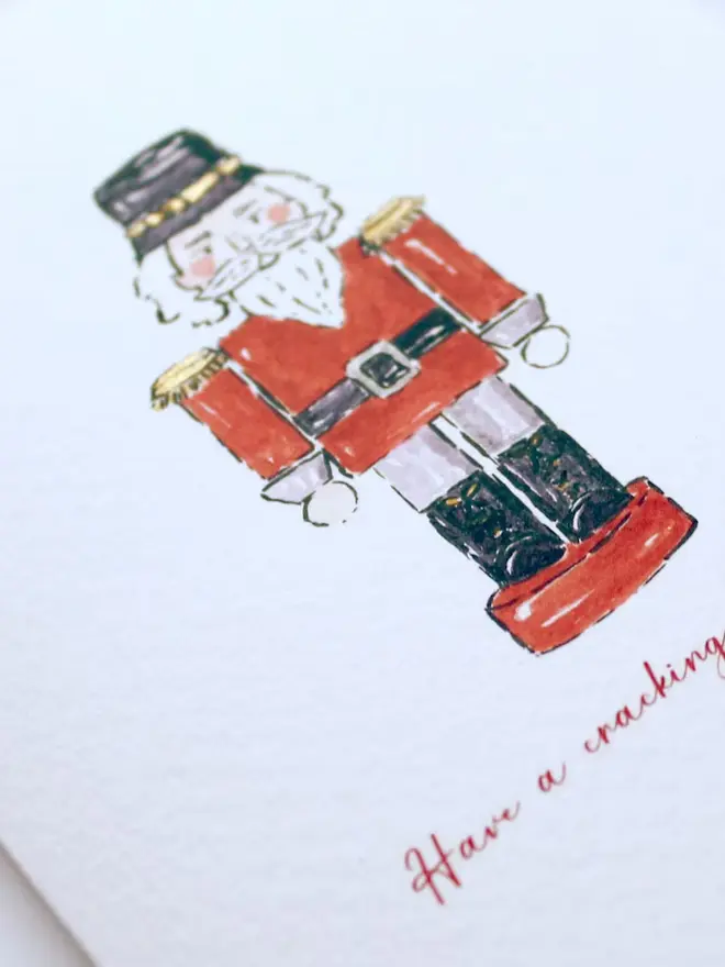 Nutcracker Christmas Greeting Card 