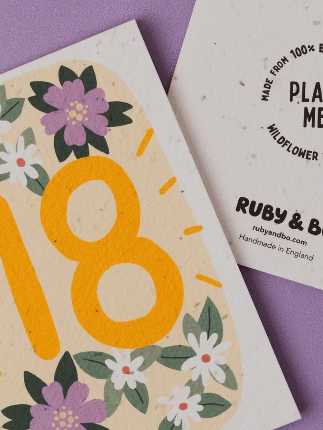 Plantable 18th Birthday Card