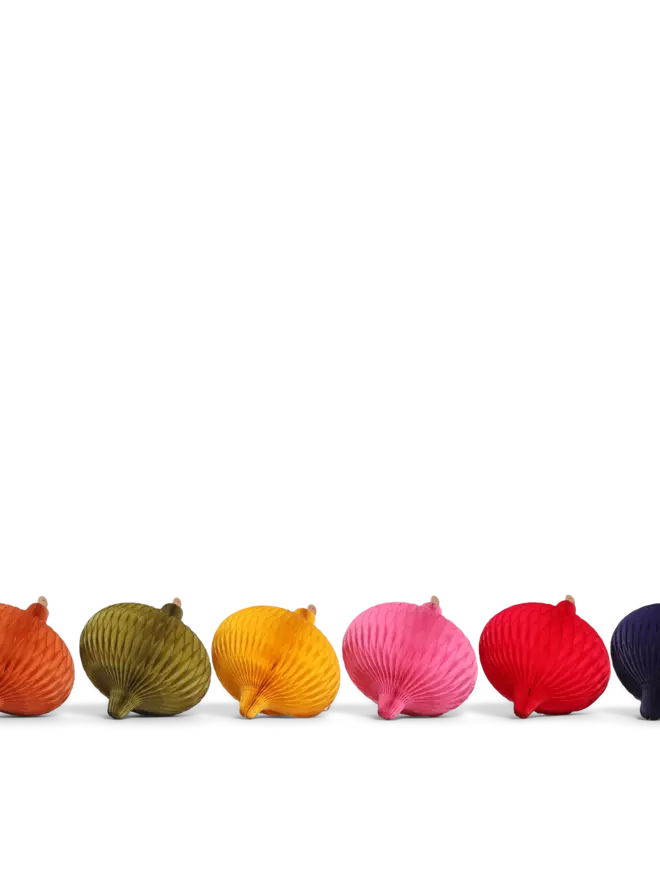 Honeycomb Onion Festive (Set Of 6 8cm)