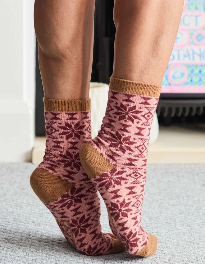 Colourful Wool Ankle Socks, Modelled In A Colourful Room