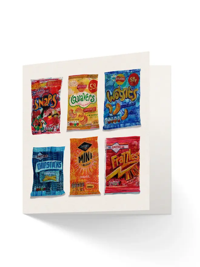 Food Greetings Cards (Pack Of 4), After Swim Snacks