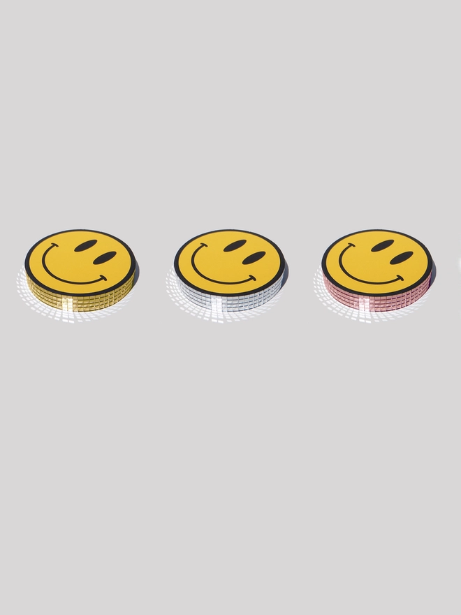 3 x Mirror Ball Smileys by Show Pony