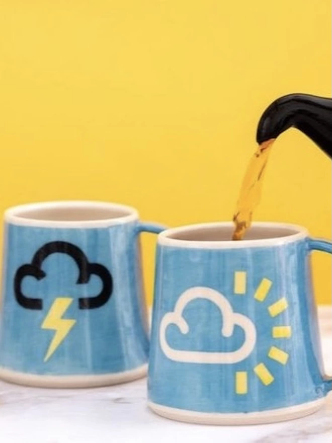 Rain or shine weather ceramic mug