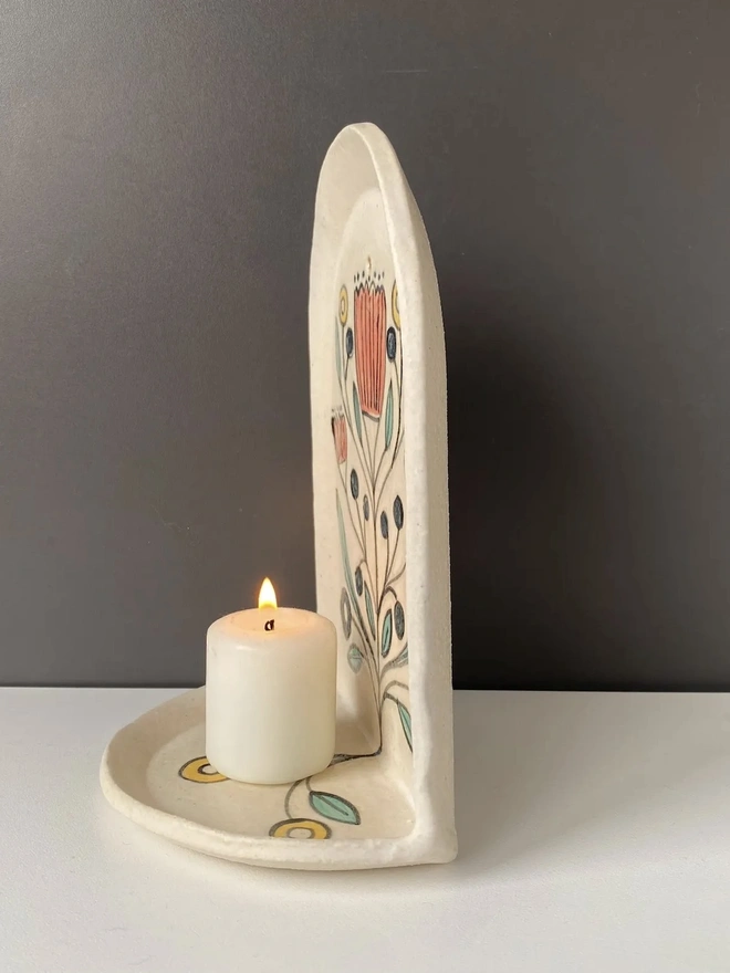 Handmade Flower Candle Holder