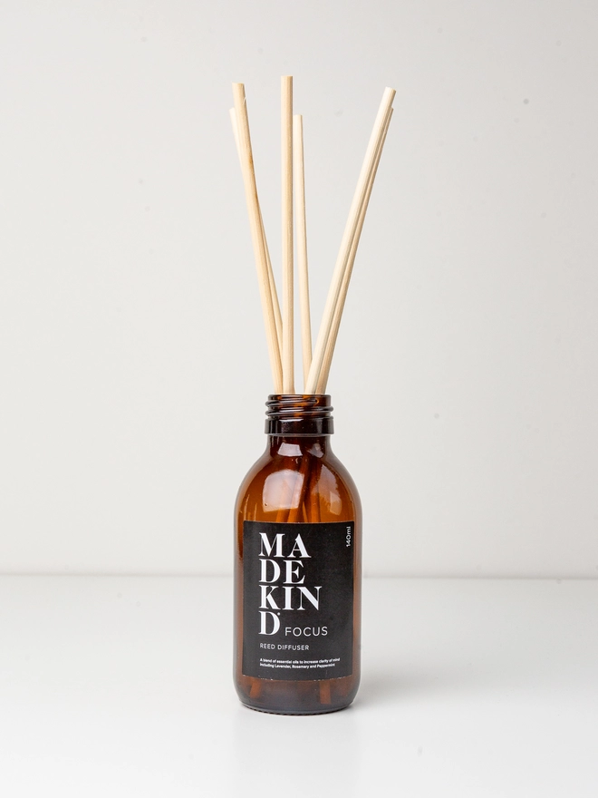 Room diffuser scented with essential oils with reeds
