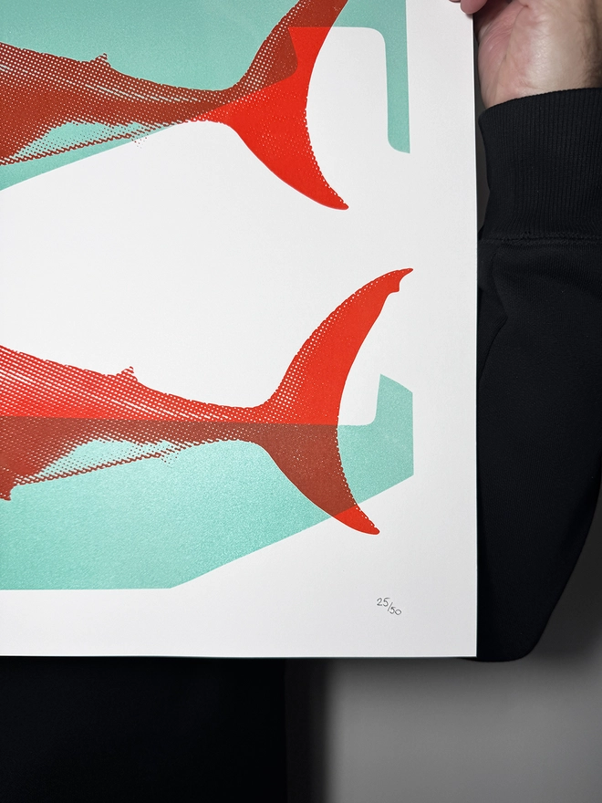 Shark Tank_Large Screen Printed Poster_Holly and Co_hand numbered limited edition