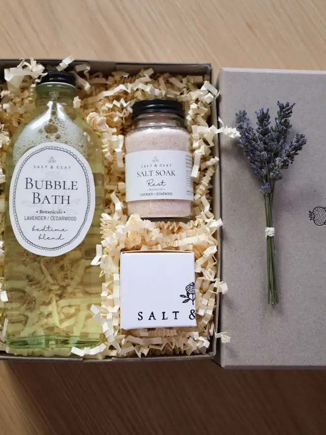 The Bath Lovers Gift Set - products for those who who love relaxing in the bath. Vegan and natural bath products. 