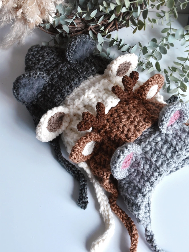 Animal bonnets for baby, a very cute gift