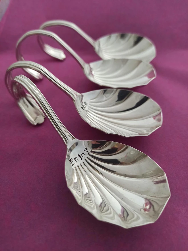Personalised Handstamped Vintage Canape Spoon