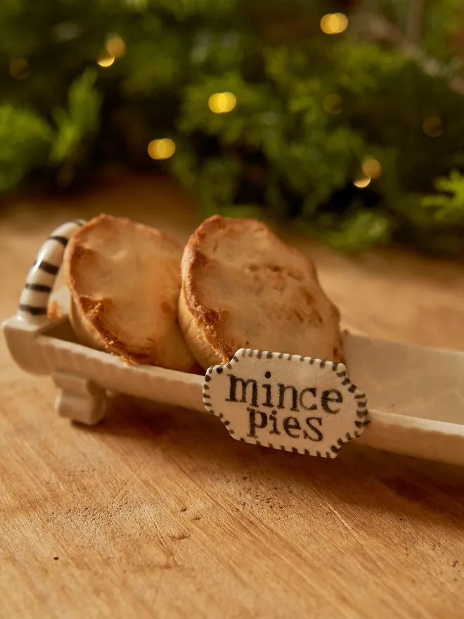 Ceramic mince pie tray