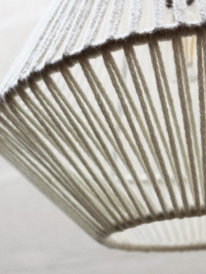 XS Geometric Lampshade Woold White