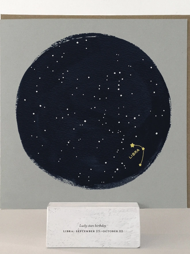 Libra Zodiac Birthday Card