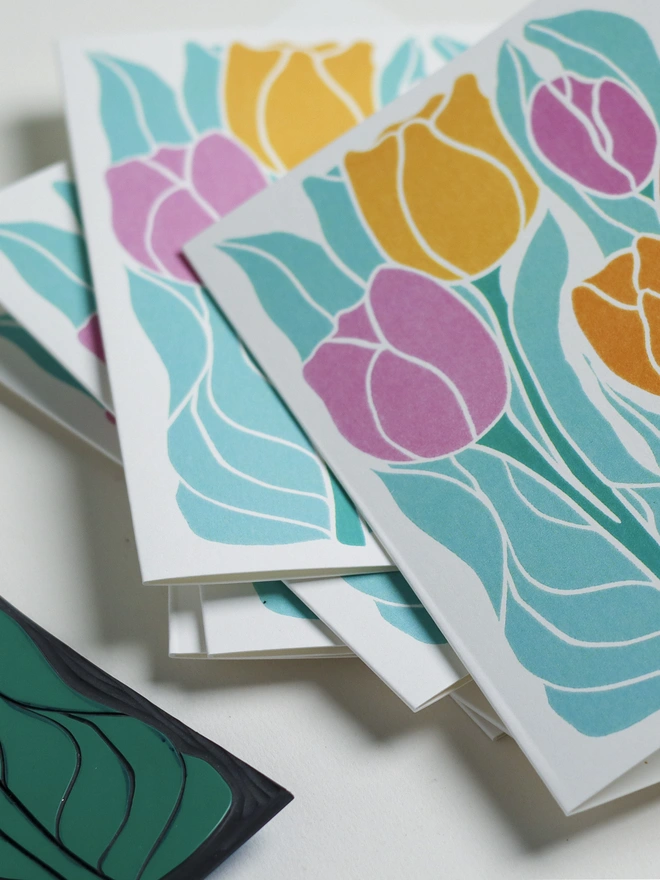 Small batch printed tulip cards for all occasions