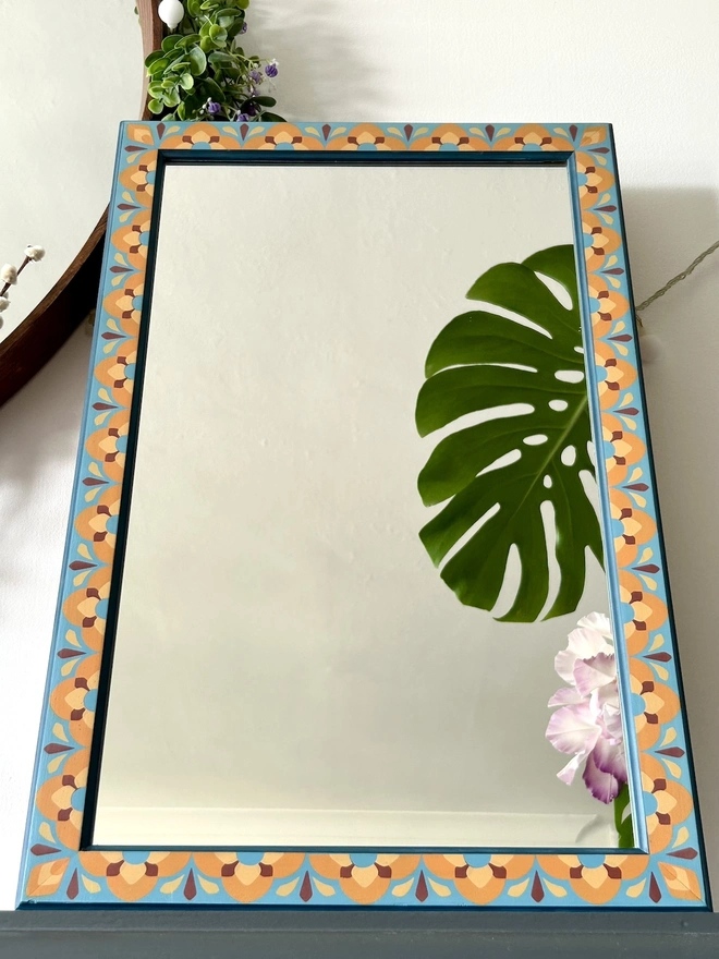 Hand Painted Wooden Mirror