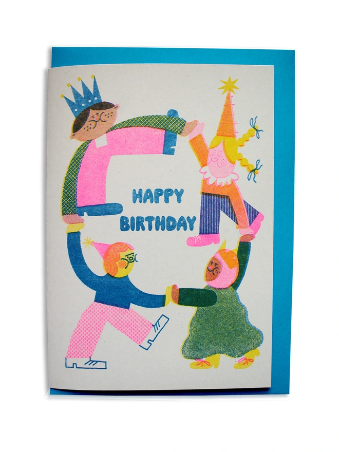 'Happy Birthday' A6 Riso Birthday Dance Card