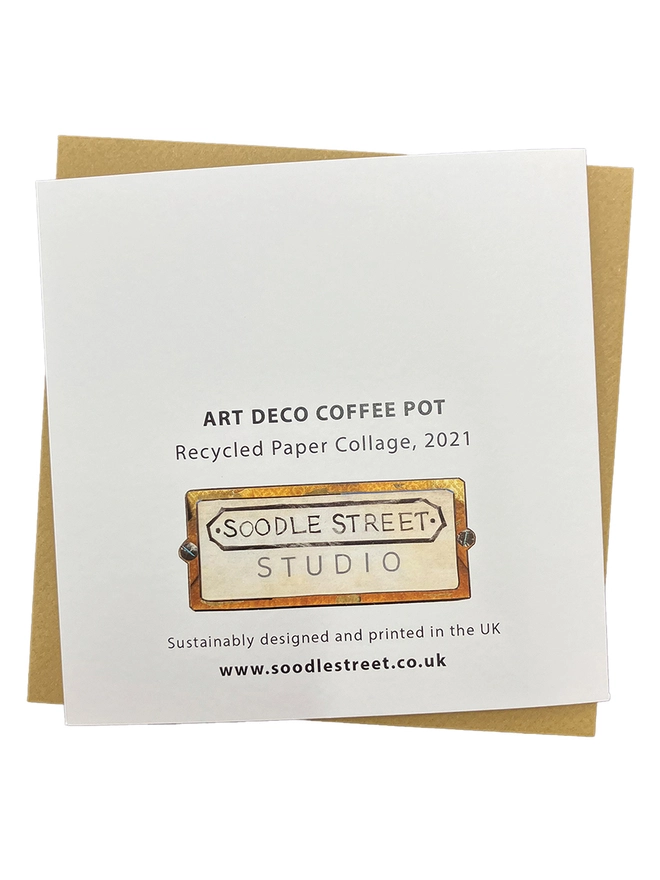 Art Deco Coffee Pot Greetings Card 
