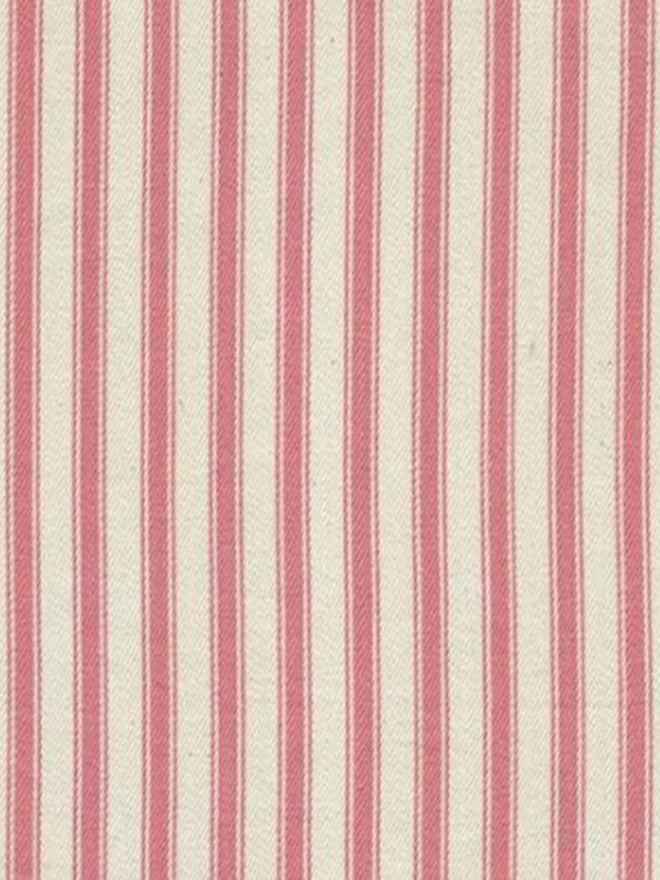 pink ticking fabric sample