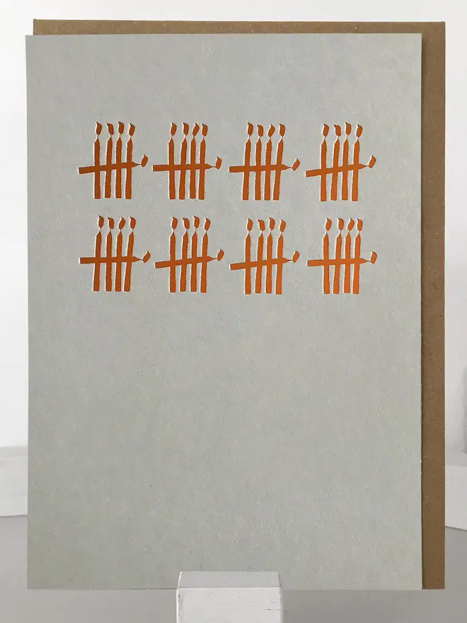 40th Birthday Foil Candle Tally Card 