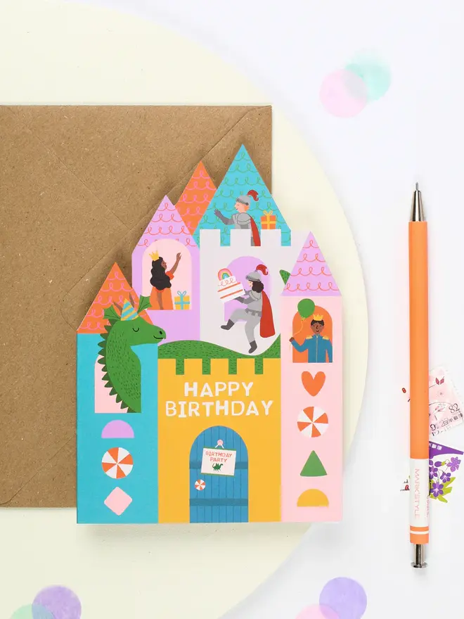 'Happy Birthday' Castle Card