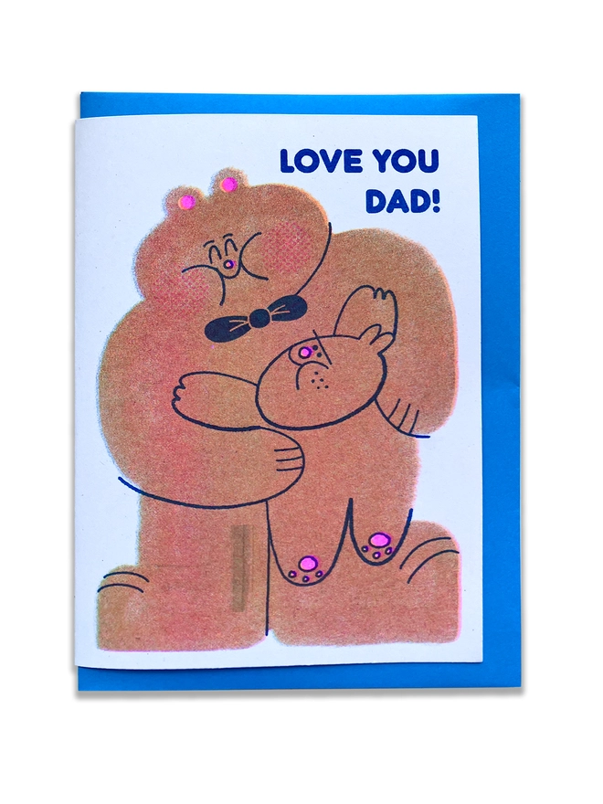 'Love You Dad' A6 Riso Greetings Card