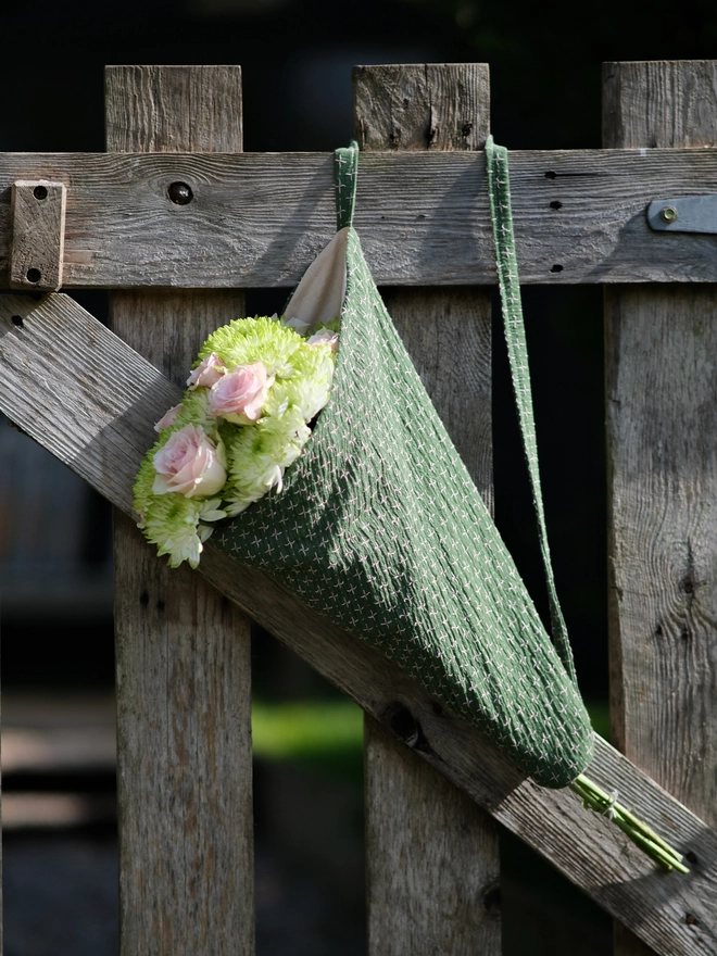 Reusable Linen Flower Bag