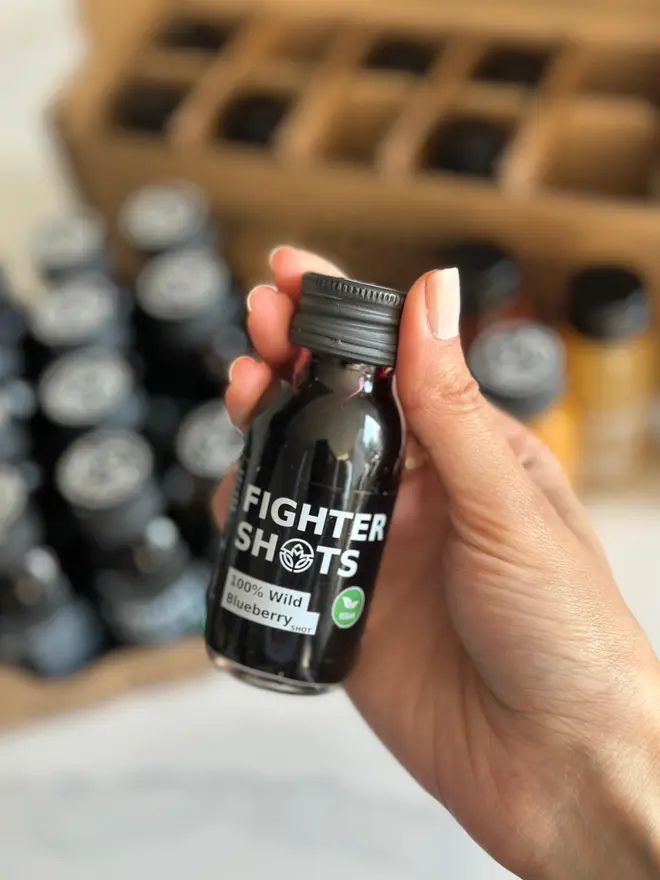 Organic Cold Pressed Wild Blueberry Shots