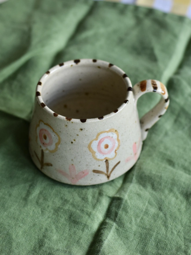 Ceramic Handmade 'Nessa' Cup Tapered Sides