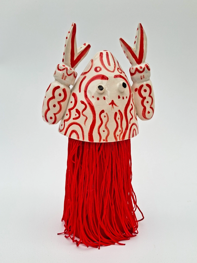 ceramic red lobster crab wall hanging decoration cute love messages