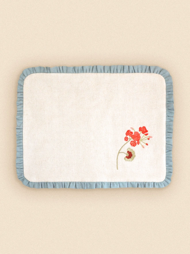 Front geranium placemat