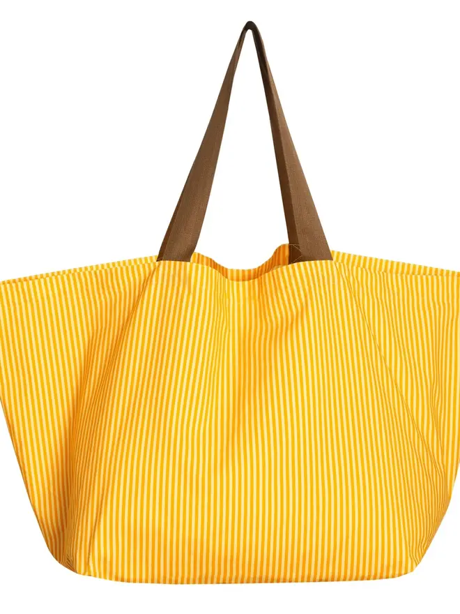 Emma Paton Yellow Striped Contents Bag