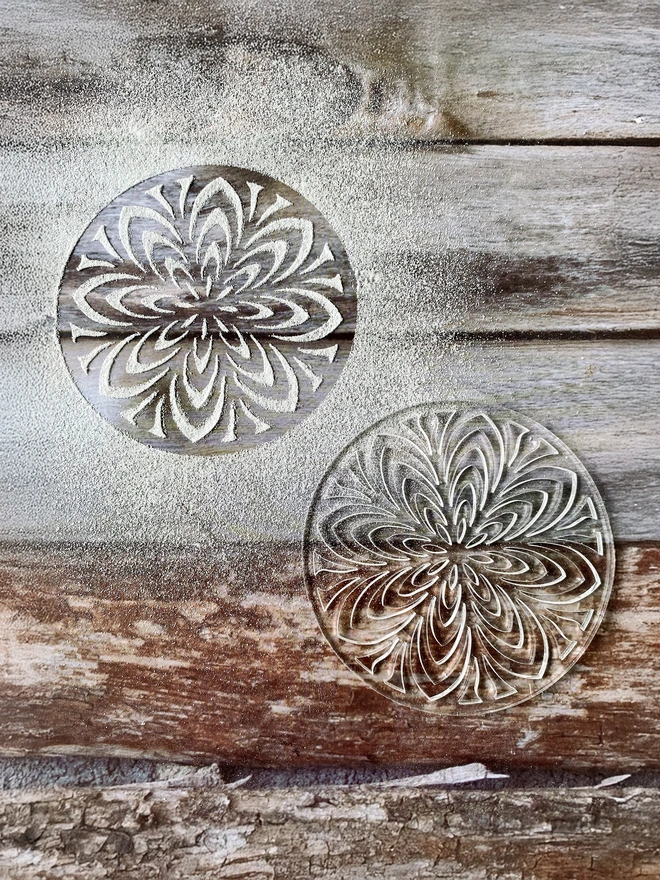 Bread art stencils - round