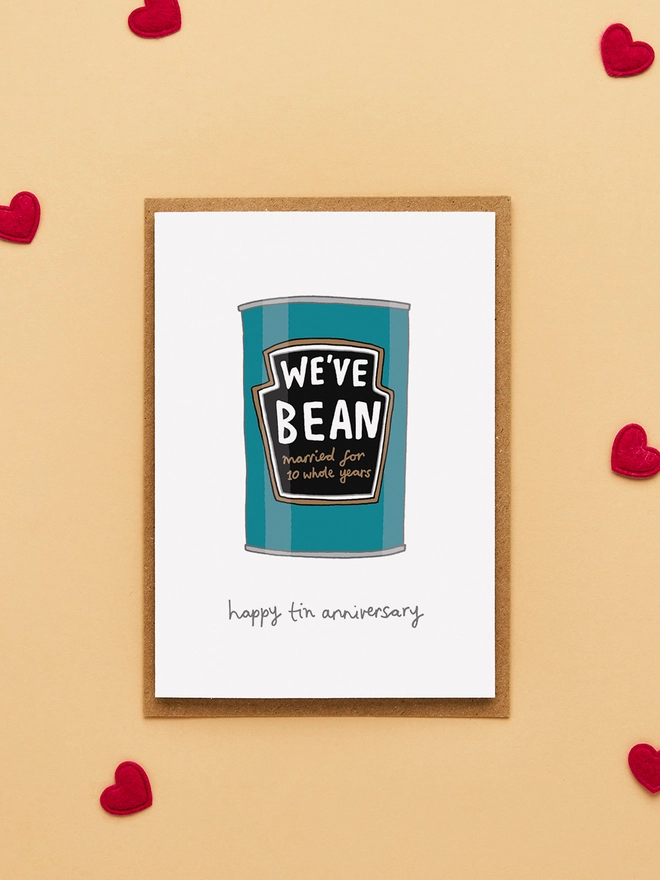 Tin Wedding Anniversary Card