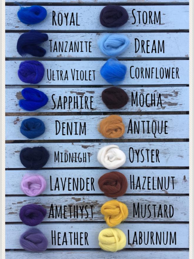 Chunky Knitted Merino Wool Colour Chart
